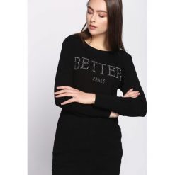 Czarna Tunika Why Not?. Czarne tuniki damskie marki Born2be, s, z nadrukiem, z okrągłym kołnierzem. Za 44,99 zł.