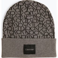 Calvin Klein - Czapka damska, szary. Szare czapki damskie marki Calvin Klein, z bawełny. Za 179,95 zł.