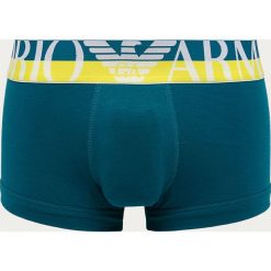 Emporio Armani - Bokserki. Niebieskie bokserki męskie Emporio Armani, xl, z nadrukiem, z dzianiny. W wyprzedaży za 79,90 zł.