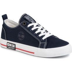 Tenisówki BIG STAR - FF174122 Navy. Niebieskie półbuty męskie BIG STAR, bez wzorów, z gumy, klasyczne, bez zapięcia. Za 139,00 zł.