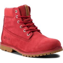 Trapery BIG STAR - BB274441 Red. Czerwone trapery damskie BIG STAR, z zamszu, retro, bez obcasa, bez zapięcia. W wyprzedaży za 169,00 zł.