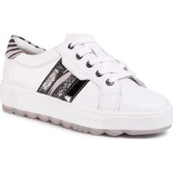 Sneakersy JANA - 8-23629-24 White/Zebra 192. Białe półbuty damskie Jana, ze skóry. W wyprzedaży za 219,00 zł.