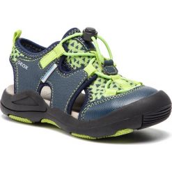Sandały GEOX - J Sandal Kyle B J92E1B 014CE C2302 S Lime/Blue. Niebieskie sandały chłopięce Geox, z materiału. W wyprzedaży za 179,00 zł.