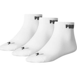 Puma 3-pack Skarpetki Biały. Białe skarpetki męskie Puma, bez wzorów, z elastanu. Za 26,95 zł.