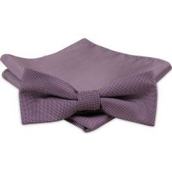 Modna Mucha Męska - Alties - Fiolet i Biel MUALTS0274. Muszki męskie Alties, na imprezę, w paski, eleganckie. Za 39,00 zł.