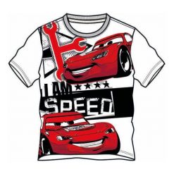 Disney By Arnetta Koszulka Chłopięca Cars 104 Biały. Białe t-shirty chłopięce Disney By Arnetta, z motywem z bajki, bez rękawów. Za 35,00 zł.