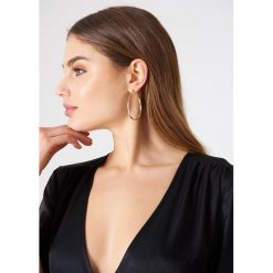 Kolczyki damskie: NA-KD Accessories Owalne kolczyki – Gold