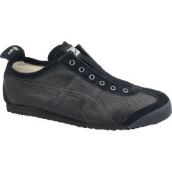 Asics czarne Buty Onitsuka Tiger Mexico 66 Slip-On M D815L-909. Czarne buty sportowe męskie Asics, ze skóry, bez zapięcia. W wyprzedaży za 349,00 zł.