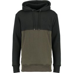Bluzy męskie: SIKSILK CUT & SEW OVERHEAD Bluza z kapturem khaki/black