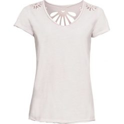 T-shirt bonprix jasnoróżowy "used". Różowe bluzki damskie bonprix, bez wzorów, z dekoltem w serek, bez rękawów. Za 44,99 zł.