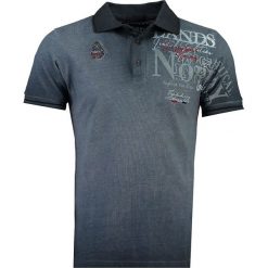 Koszulka polo "Kadventure" w kolorze granatowym. Niebieskie koszulki męskie Geographical Norway Men, m, z nadrukiem, z bawełny, polo, bez rękawów. W wyprzedaży za 120,95 zł.