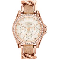 Zegarek FOSSIL - Riley ES3466 Light Brown/Rose Gold. Brązowe zegarki męskie Fossil, ze stali. Za 589,00 zł.