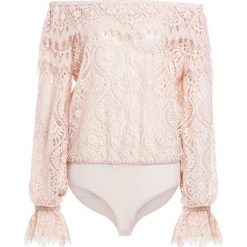 Bluzki damskie: PERSEVERANCE LONDON PEACOCK DOILY LACE BODY Bluzka flesh pink