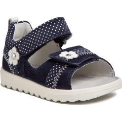 Sandały SUPERFIT - 6-09019-80 Blau. Niebieskie sandały dziewczęce Superfit, ze skóry, bez zapięcia. W wyprzedaży za 169,00 zł.
