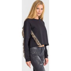 BLUZA Liu Jo. Czarne bluzy damskie Liu Jo, s, z aplikacjami, z materiału, bez rękawów, bez kaptura. Za 549,00 zł.