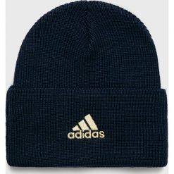 Adidas Performance - Czapka. Niebieskie czapki męskie adidas Performance, na zimę, bez wzorów, z dzianiny. W wyprzedaży za 69,90 zł.