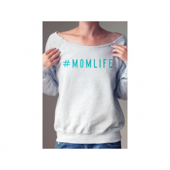 Momlife bluza dla karmiących matek. Czarne bluzy damskie marki One mug a day, s, z nadrukiem, z bawełny, bez rękawów, bez kaptura. Za 159,00 zł.