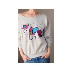 Jednorys szary gruby oversize z. Szare bluzy damskie marki One mug a day, s, z nadrukiem, z bawełny, bez rękawów, bez kaptura. Za 129,00 zł.