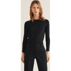Mango - Top. Czarne topy damskie marki Mango, l, z elastanu, z dekoltem w łódkę. Za 69,90 zł.