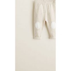 Mango Kids - Legginsy dziecięce Jan 62-80 cm. Szare spodnie dziewczęce Mango Kids, bez wzorów, z bawełny. Za 35,90 zł.