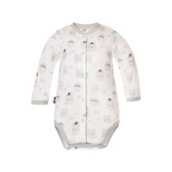 2Be3 Chłopięce Body Rozpinane Let´S Go 68 Szary. Szare body niemowlęce marki 2Be3, z nadrukiem, z długim rękawem. Za 33,00 zł.