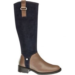 Buty zimowe damskie: kozaki damskie 5th Avenue granatowe