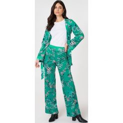 Spodnie z wysokim stanem: Gestuz Spodnie Ocean – Green,Multicolor