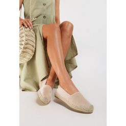Beżowe Espadryle Aurinda. Brązowe espadryle damskie Renee, bez wzorów, bez obcasa. Za 89,99 zł.