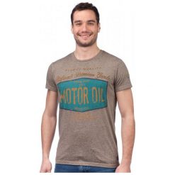 T-shirty męskie: Brave Soul T-Shirt Męski Rig S Brązowy
