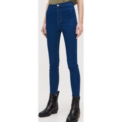 Jegginsy high waist - Niebieski. Niebieskie jeansy damskie Cropp, z podwyższonym stanem. Za 59,99 zł.