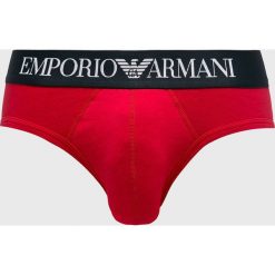 Emporio Armani - Slipy. Czerwone slipy męskie Emporio Armani, z bawełny. W wyprzedaży za 79,90 zł.