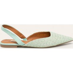 Answear - Baleriny Buanarotti. Zielone baleriny damskie ANSWEAR, bez wzorów, z gumy, bez obcasa, na obcasie. Za 109,90 zł.