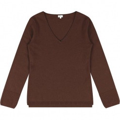 Sweter kaszmirowy w kolorze brązowym. Brązowe swetry klasyczne damskie marki Ateliers de la Maille, z kaszmiru. W wyprzedaży za 363,95 zł.