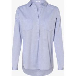 Opus - Bluzka damska – Falenta dobby, niebieski. Niebieskie bluzki damskie Opus, bez wzorów, bez kołnierzyka, bez rękawów. Za 229,95 zł.