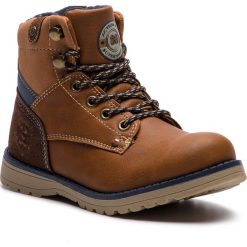 Trapery ACTION BOY - CP40-8026J Brązowy Jasny. Pomarańczowe śniegowce chłopięce marki Action Boy, bez zapięcia. Za 119,99 zł.