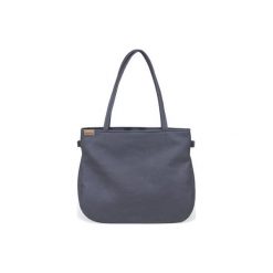 Pacco bag grafitowa torba z teksturowanego materiału. Szare torebki klasyczne damskie Hairoo, w paski, eleganckie. Za 190,00 zł.