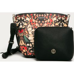 Desigual - Torebka. Listonoszki damskie Desigual, w paski, ze skóry ekologicznej, bez dodatków. Za 299,90 zł.