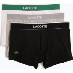 Lacoste - Obcisłe bokserki męskie pakowane po 3 szt., czarny. Czarne bokserki męskie Lacoste, z aplikacjami. Za 199,95 zł.