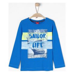 S.Oliver Koszulka Chłopięca 116 - 122, Niebieska. Niebieskie t-shirty chłopięce marki S.Oliver, z bawełny. W wyprzedaży za 49,00 zł.