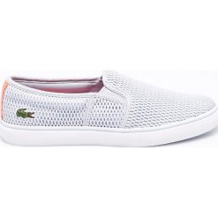 Lacoste - Trampki. Niebieskie trampki damskie slip on marki Lacoste, z gumy. W wyprzedaży za 219,90 zł.