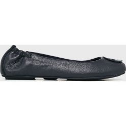 Tommy Hilfiger - Baleriny. Niebieskie baleriny damskie marki TOMMY HILFIGER, ze skóry. Za 399,90 zł.