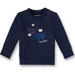 Bluza w kolorze granatowym. Niebieskie bluzy niemowlęce Eat ants, z nadrukiem. W wyprzedaży za 42,95 zł.