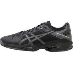 ASICS GELSOLUTION SPEED 3 CLAY Obuwie do tenisa Outdoor black/dark grey/carbon. Czarne buty sportowe męskie marki Asics, z tworzywa sztucznego, bez zapięcia, outdoorowe. W wyprzedaży za 527,20 zł.