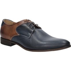 Granatowe buty wizytowe skórzane sznurowane granat palony DUO MEN 00737E-03-L-P-010. Czarne buty wizytowe męskie marki Duo Men, na sznurówki. Za 238,99 zł.