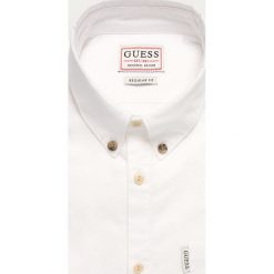 Guess Jeans - Koszula. Białe koszule męskie Guess Jeans, s, z aplikacjami, z bawełny, casualowe, button down, z długim rękawem. Za 329,90 zł.