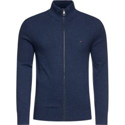Sweter TOMMY HILFIGER Pima MW0MW11675. Niebieskie swetry męskie TOMMY HILFIGER, xxl, bez wzorów, klasyczne, z klasycznym kołnierzykiem, bez kaptura. W wyprzedaży za 379,00 zł.