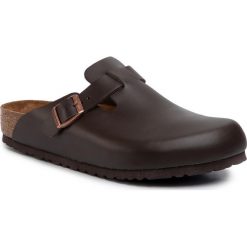 Klapki BIRKENSTOCK - Boston 60101 Dark Brown. Pomarańczowe klapki męskie Birkenstock, bez wzorów, ze skóry. Za 369,00 zł.