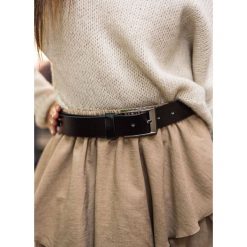 PASEK CHIARA 3,5 CM BLACK. Czarne paski damskie Fanaberia.com, w paski, wizytowe. Za 29,00 zł.