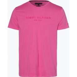 Tommy Hilfiger - T-shirt męski, różowy. Różowe t-shirty męskie TOMMY HILFIGER, m, z aplikacjami, bez kołnierzyka. Za 229,95 zł.
