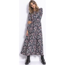 Sukienka F805. Sukienki damskie Fobya, na imprezę, s, bez wzorów, bez kołnierzyka, z długim rękawem, długie, maxi. Za 190,00 zł.